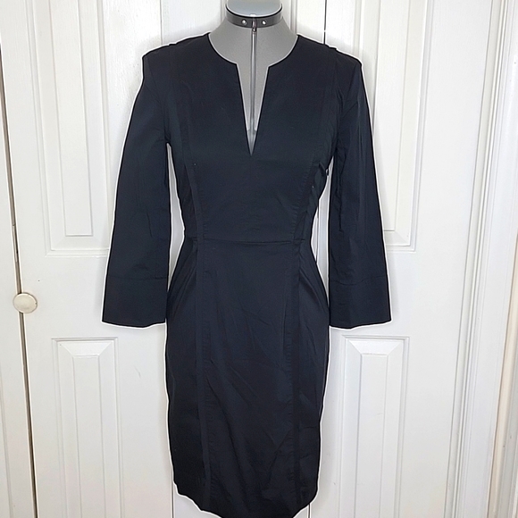 BCBG MAXAZRIA V Neck Dress Size 2 Black - Picture 1 of 7
